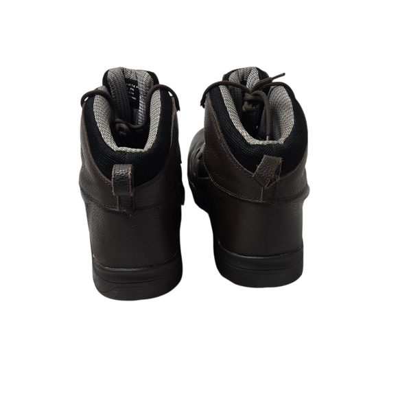 Men's Rugged Brown Leather Boots - Picture 4 of 7